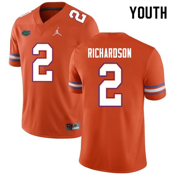 Youth NCAA Florida Gators Anthony Richardson #2 Stitched Authentic Nike Orange College Football Jersey NYP7765KC